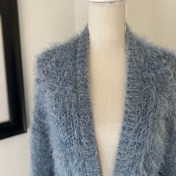 Anthropologie Powder Blue Long Cardi - Picture 7 of 7